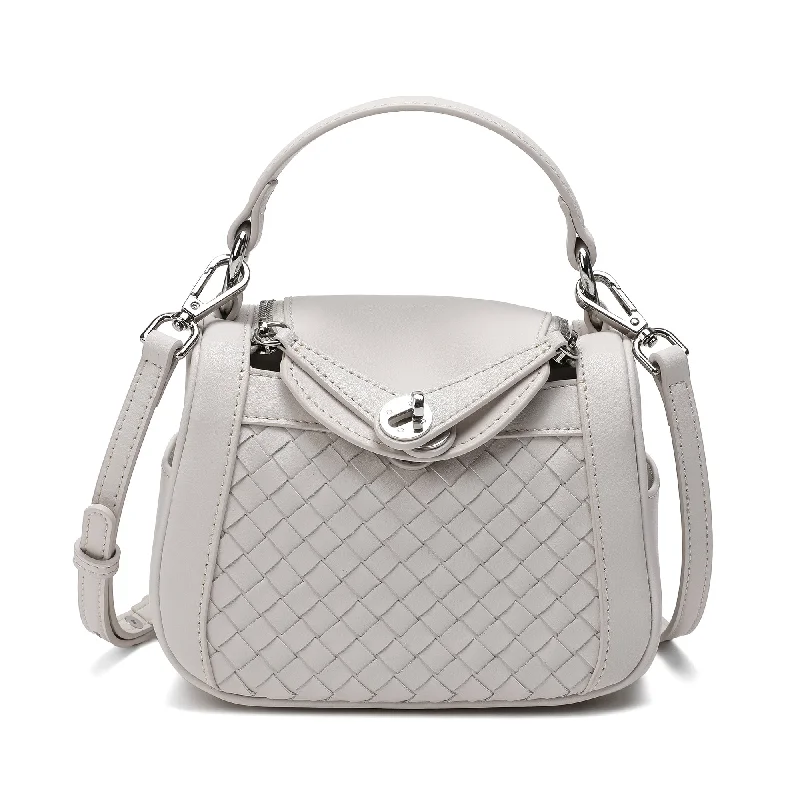 Woven Leather Crossbody/ Shoulder Bag Trendy Totes, Shop & Save