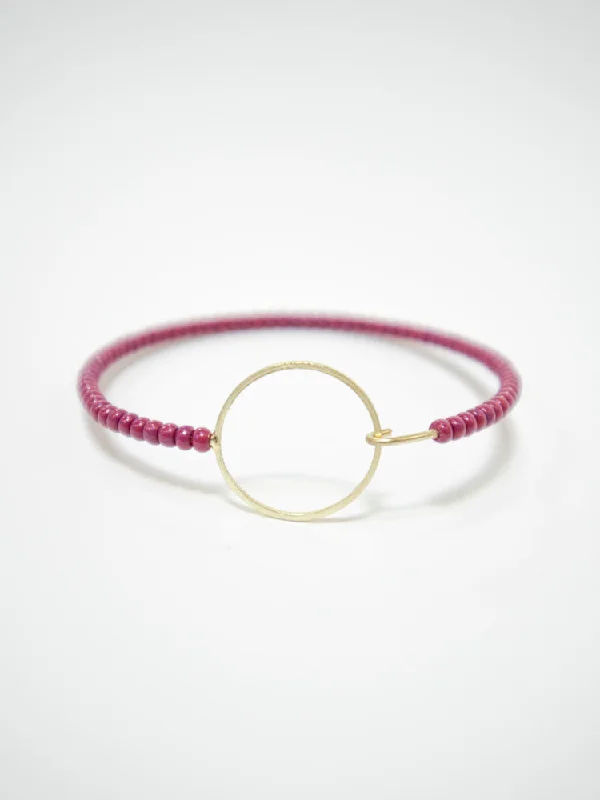 All Around Beaded Bracelet - Mulberry