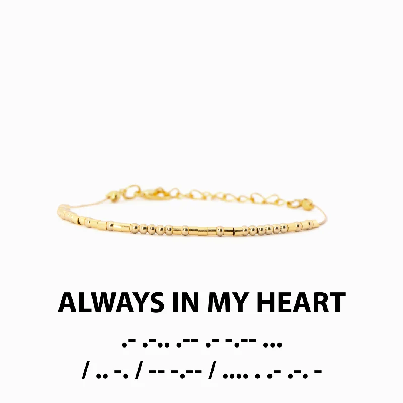 Always In My Heart - Morse Code Bracelet