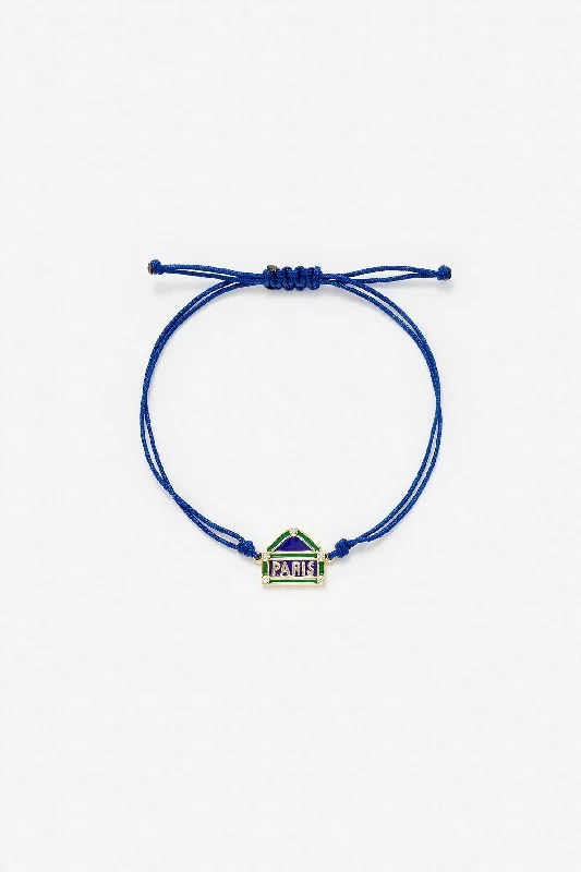 Bracelet Fil Paris Rive Droite - Bleu Or Jaune