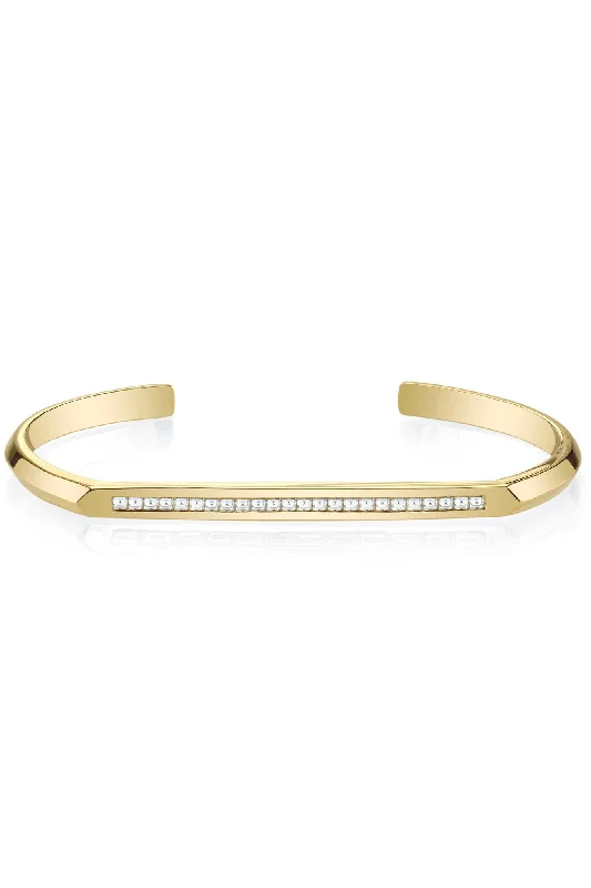 Carre Knife Edge Flat Top Cuff - 18K Gold