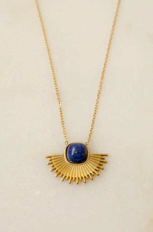 LOTUS NECKLACE // BLUE