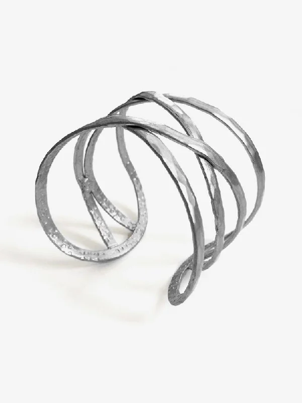 Criss-Cross Cuff Silver