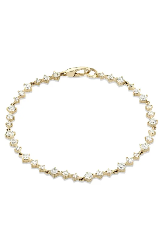 Éclat Wave Diamond Tennis Bracelet - 18K Gold