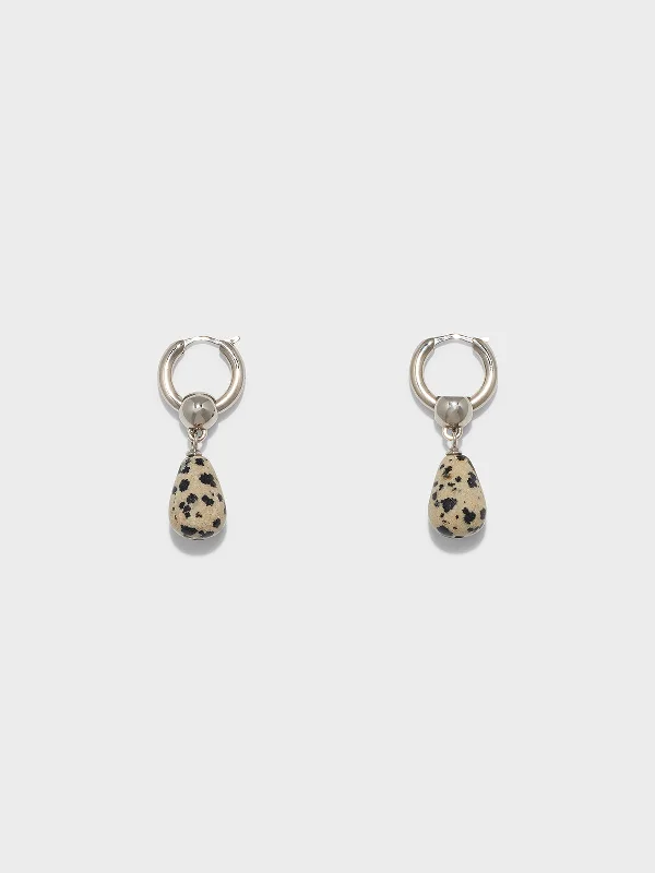 Dainty And Elegant Jewelry Now At Reduced Prices Elvin Diaspro Dalmata and Palladium-Plated Earrings