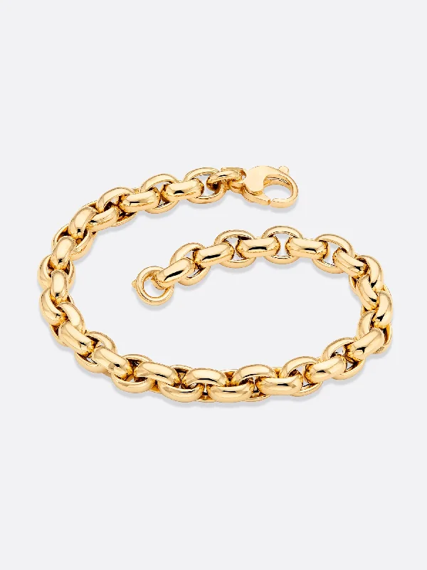 Icons Yellow Gold Rolo Link Bracelet