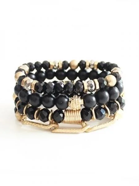 Musée Stack Bracelets - Black