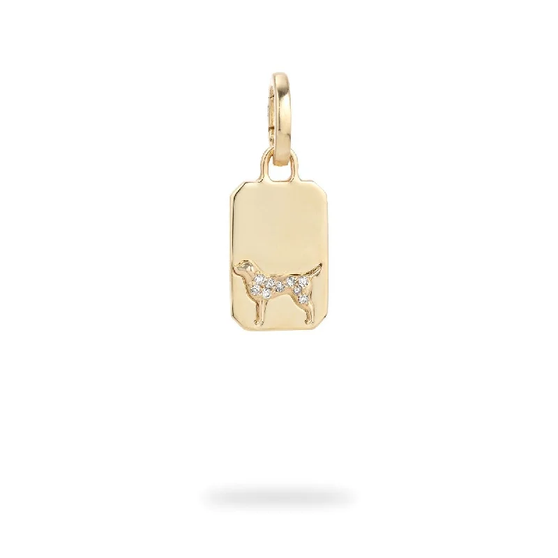 Pavé Diamond Labrador Retriever Hinged Charm