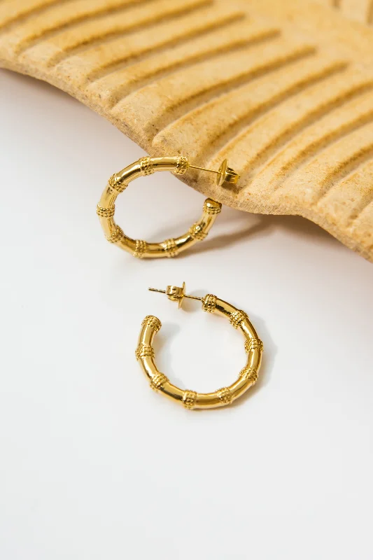 BAMBOO HOOP EARRINGS