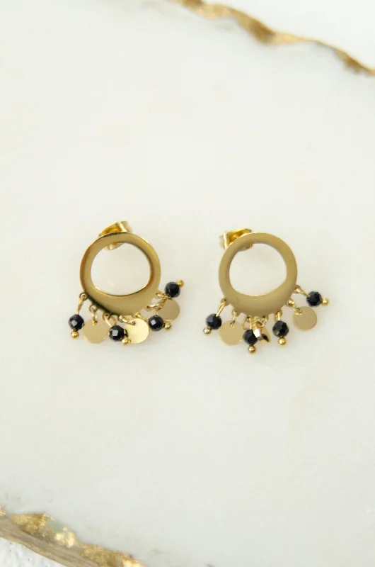 BLACK DRIP EARRINGS