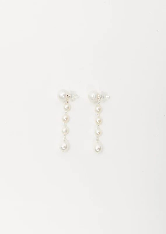 Modern Jewelry At Exclusive Discounts – Shop Today Small Passante Earrings — White Pearl