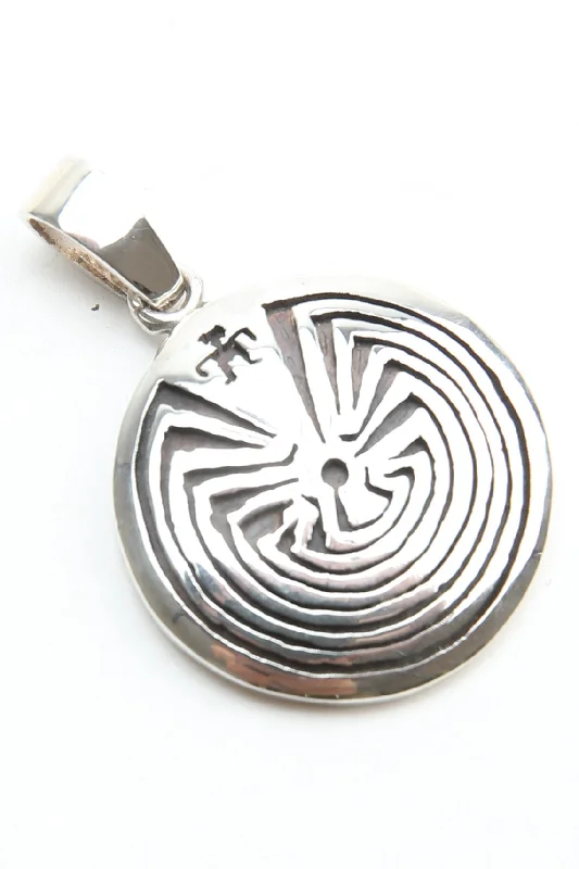 Sterling Silver Pendant by Jason Takala - Man in the Maze (1.0")