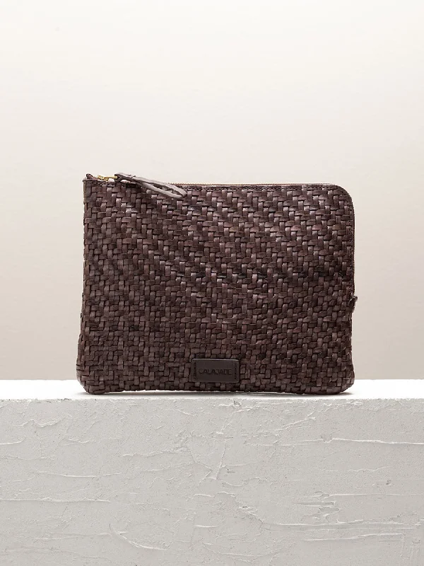BATU S Umber Twill Pouch Luxury Handbags At Budget-Friendly Rates