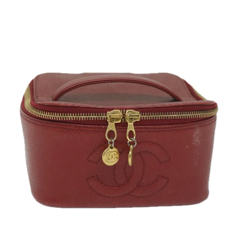 Chanel Vanity  Leather Clutch Bag (Pre-Owned) Stylish Handbags With Exclusive Online Discounts