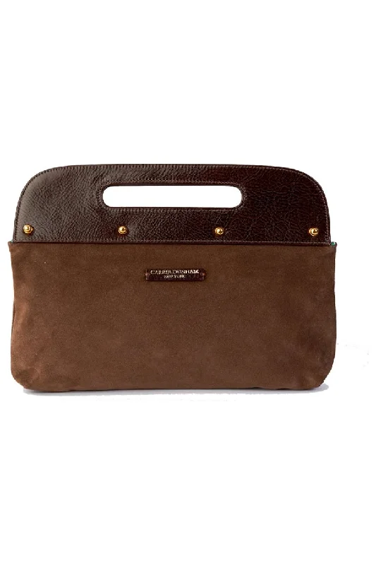 Chocolate Brown Dunham Clutch Luxury Handbags, Budget-Friendly