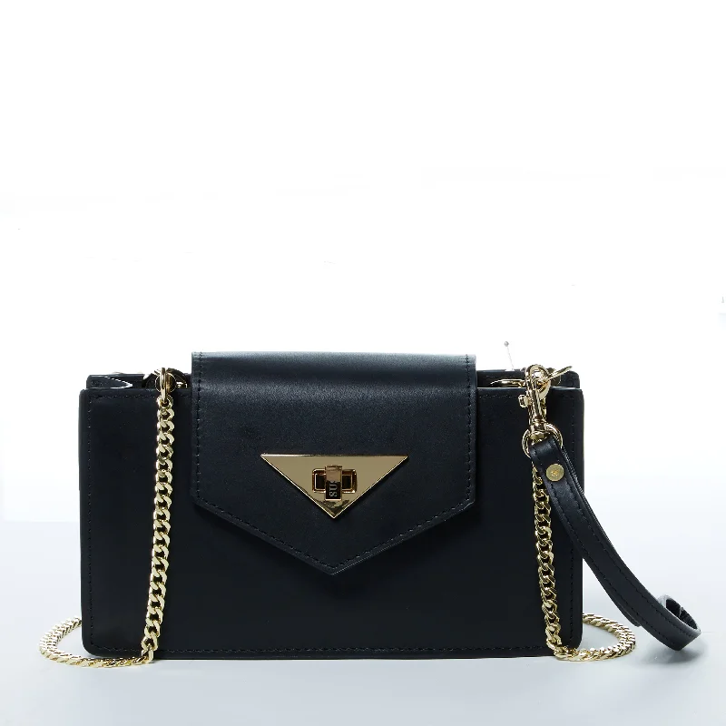 Mary Black Small Crossbody Leather Wristlet Upgrade Your Look With Our Bag Sale