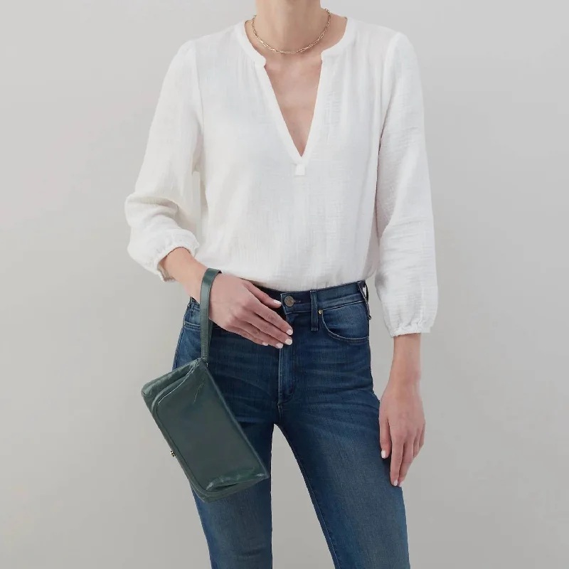 Women's Lauren Wristlet In Sage Leaf Carry Elegance For Less