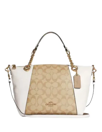 Coach Kacey Chain Satchel In Signature Canvas Stylish Bags, Unbeatable Prices