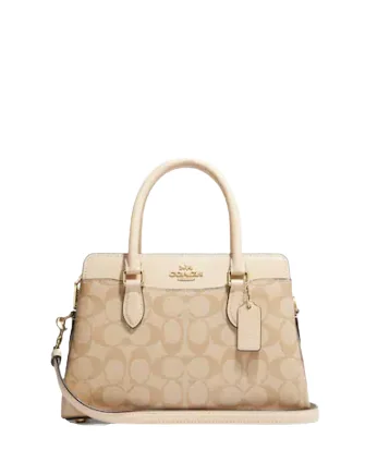 Coach Mini Darcie Carryall In Blocked Signature Canvas Best-Selling Bags Now At Exclusive Promotional Prices