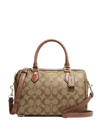 Coach Rowan Satchel In Signature Canvas Shop Stylish Bags At Unbeatable Prices