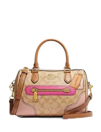 Coach Rowan Satchel In Signature Canvas With Trompe L'oeil Print Fashionable Handbags At Must-Have Prices