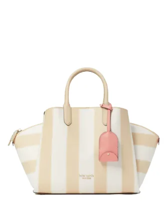 Kate Spade New York Avenue Awning Stripe Medium Satche Designer Bags At Lower Prices