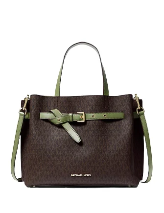 Michael Michael Kors Emilia Large Logo Satchel Classic Totes At Unbeatable Deals