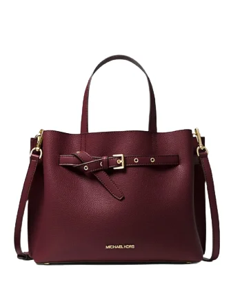 Michael Michael Kors Emilia Large Pebbled Leather Satchel High-End Bags, Low-End Prices
