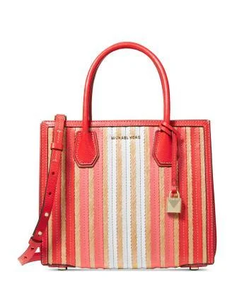 Michael Michael Kors Mercer Accordion Leather & Straw Tote Limited-Time Sale On Trendy Handbags – Don't Miss Out Michael Michael Kors Mercer Accordion Leather & Straw Tote Limited-Time Sale On Trendy Handbags – Don't Miss Out