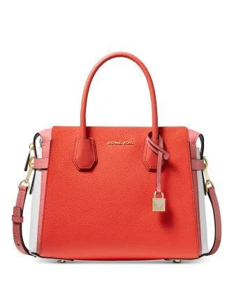 Michael Michael Kors Mercer Belted Tricolor Pebble Leather Satchel Stylish And Durable Handbags At Great Value Michael Michael Kors Mercer Belted Tricolor Pebble Leather Satchel Stylish And Durable Handbags At Great Value
