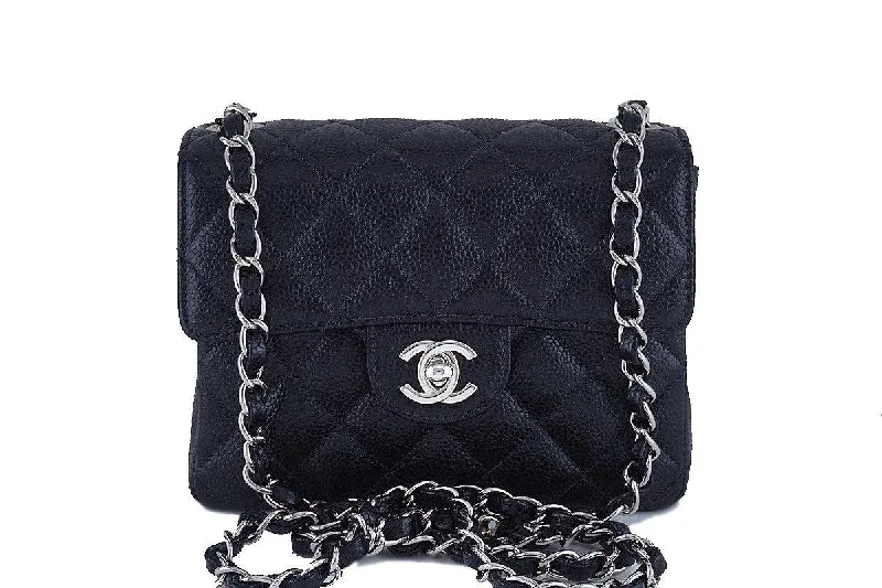 Chanel Black Caviar Classic Quilted Square Mini 2.55 Flap Bag, SHW Stylish Bags At Unbeatable Prices Chanel Black Caviar Classic Quilted Square Mini 2.55 Flap Bag, SHW Stylish Bags At Unbeatable Prices