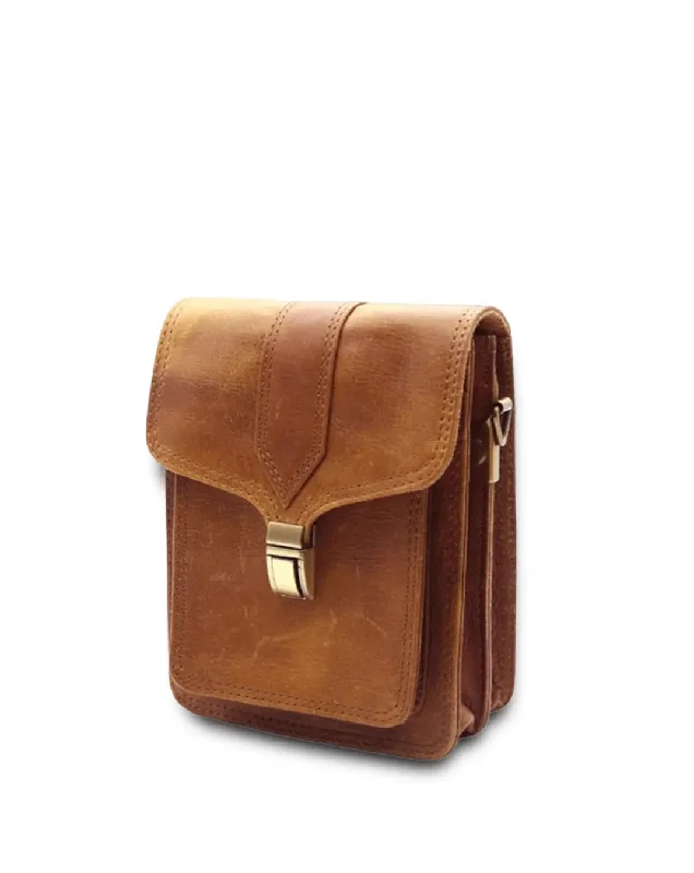 Brown Leather Flap Bumbag / Waist Bag Classic Totes At Unbeatable Deals
