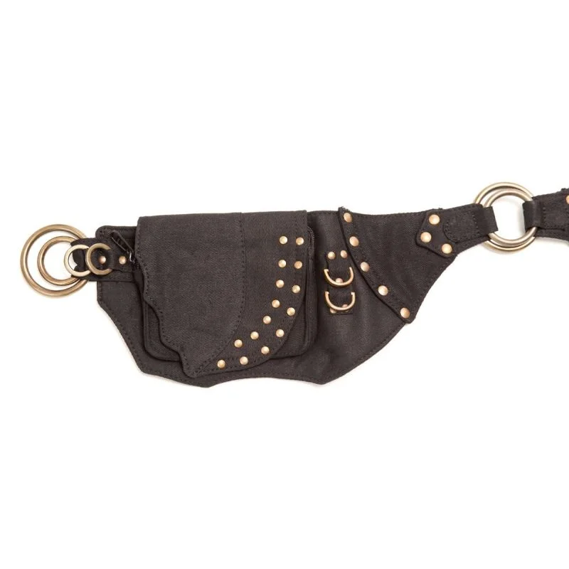 Canvas Rivet Belt - Black Trendy Purses With Limited-Time Offers