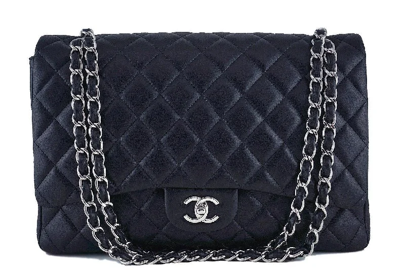 Chanel Black 13in. Maxi Quilted Classic 2.55 Jumbo XL Flap Bag SHW Handbag Deals For Every Occasion Chanel Black 13in. Maxi Quilted Classic 2.55 Jumbo XL Flap Bag SHW Handbag Deals For Every Occasion