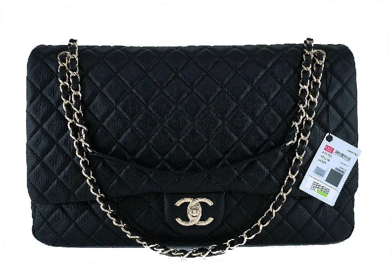 Chanel Black 17S XXL Runway Travel Classic Flap Bag GHW Your Perfect Bag At The Perfect Price