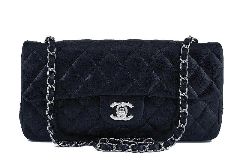 Chanel Black Lambskin East West Classic 2.55 Shoulder Flap Bag Don't Miss Out – Handbag Discounts