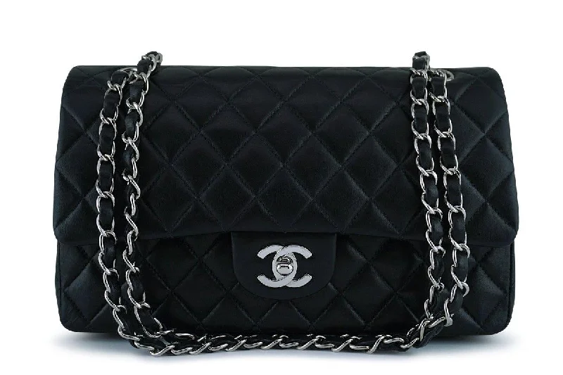 Chanel Black Lambskin Medium Classic 2.55 Double Flap Bag SHW Best Deals On Premium And Casual Bags – Act Fast