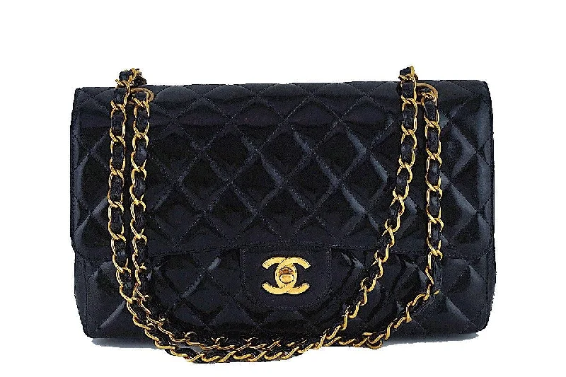 Chanel Black Patent Quilted Classic Medium 2.55 Double Flap Bag Upgrade Your Look With Our Bag Sale Chanel Black Patent Quilted Classic Medium 2.55 Double Flap Bag Upgrade Your Look With Our Bag Sale