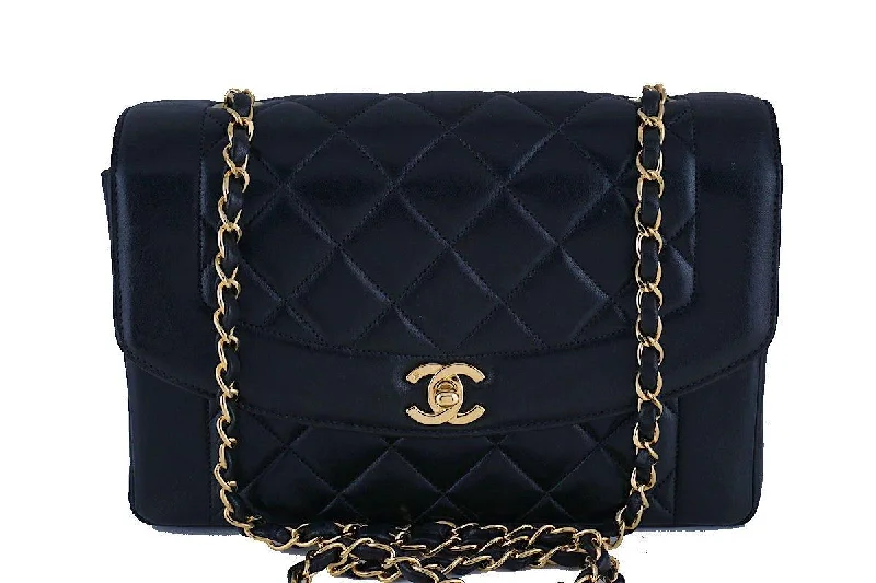Chanel Black Rare Vintage Quilted Classic Pocket "Diana" Shoulder Flap Bag Trendy Purses With Limited-Time Offers Chanel Black Rare Vintage Quilted Classic Pocket "Diana" Shoulder Flap Bag Trendy Purses With Limited-Time Offers