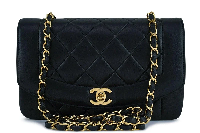 Chanel Black Vintage Quilted Classic "Diana" Shoulder Flap Bag Trendy Totes, Shop & Save