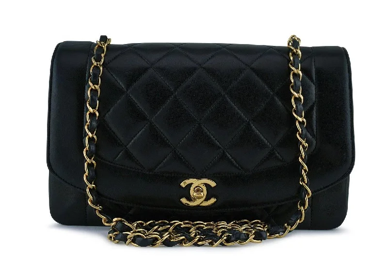Chanel Black Vintage Quilted Classic "Diana" Shoulder Flap Bag Huge Handbag Markdowns – Update Your Collection Now