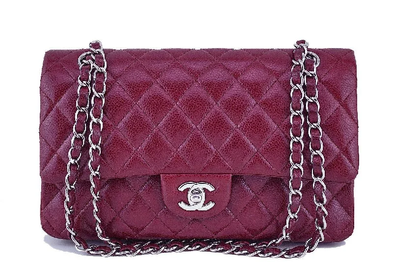 Chanel Bordeaux Red Caviar Medium Classic 2.55 Double Flap Bag Stylish Handbags With Exclusive Online Discounts Chanel Bordeaux Red Caviar Medium Classic 2.55 Double Flap Bag Stylish Handbags With Exclusive Online Discounts
