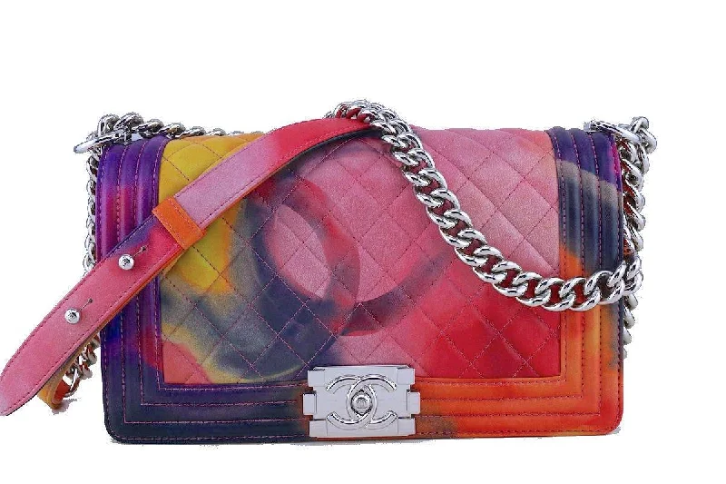 Chanel Flower Power Boy Classic Medium Flap Bag Trendy Backpacks With Big Discounts