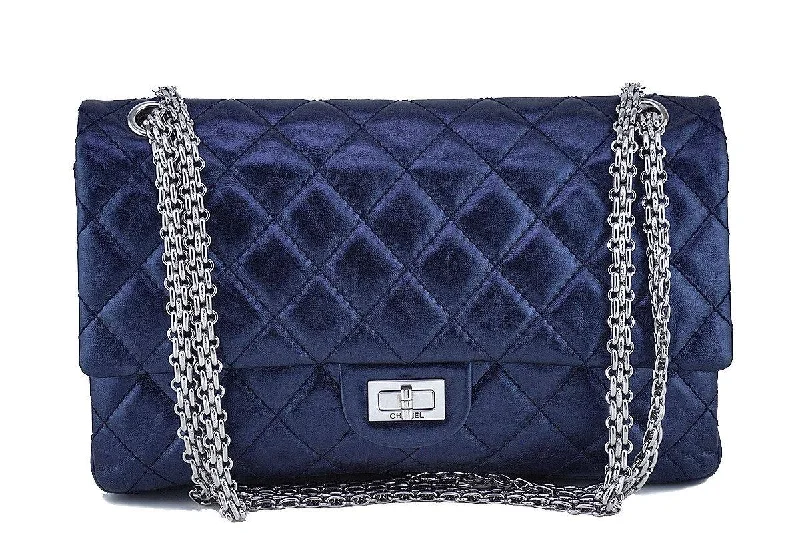 Chanel Metallic Navy Blue Calf 226 Classic Reissue 2.55 Flap Bag Premium Handbags At Unbeatable Markdowns Chanel Metallic Navy Blue Calf 226 Classic Reissue 2.55 Flap Bag Premium Handbags At Unbeatable Markdowns