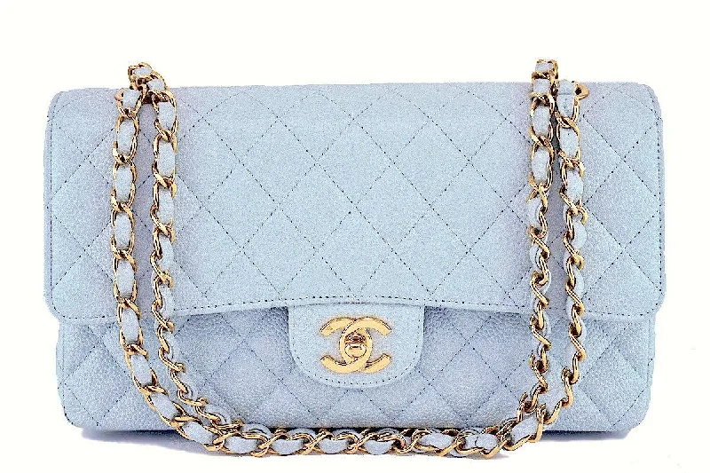Chanel Pale Blue Caviar Medium Classic 2.55 Double Flap Bag GHW Designer-Inspired Bags, Best Prices