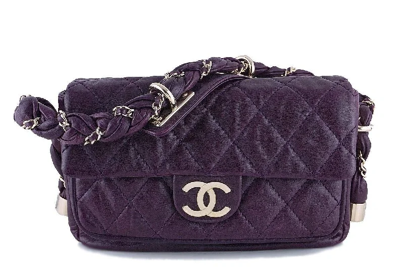 Chanel Plum Violet Classic Lady Braid Flap Bag Everyday Elegance At Lower Prices