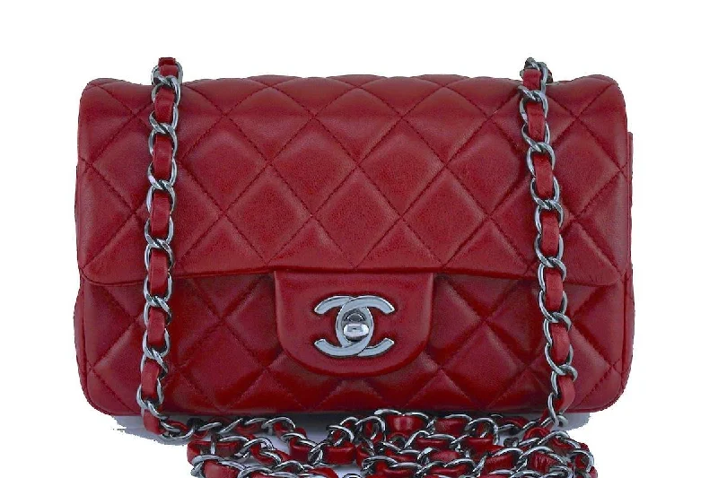 Chanel Red Classic Quilted Rectangular Mini 2.55 Flap Bag Best Deals On Premium Handbags