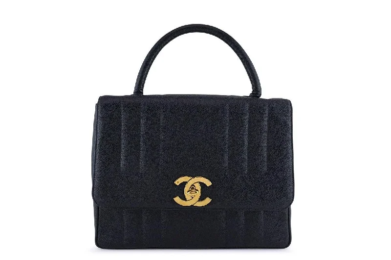 Chanel Vintage Black Caviar Classic Mademoiselle Kelly Flap Bag Don't Miss Out – Shop Fashionable Bags At Special Rates