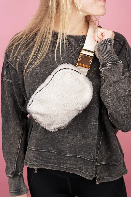 Ivory Teddy Bear Belt Bag Classic Bags, Exclusive Deals