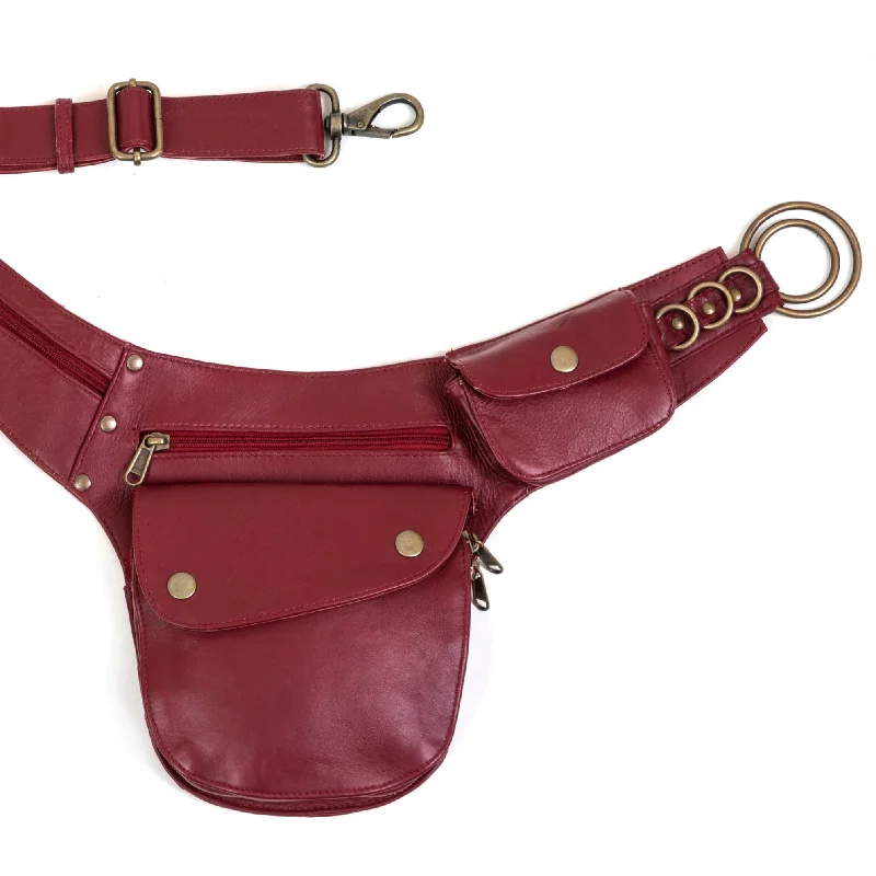 Leather Hip Bag | Deep Cherry Classic And Modern Handbags Now More Affordable